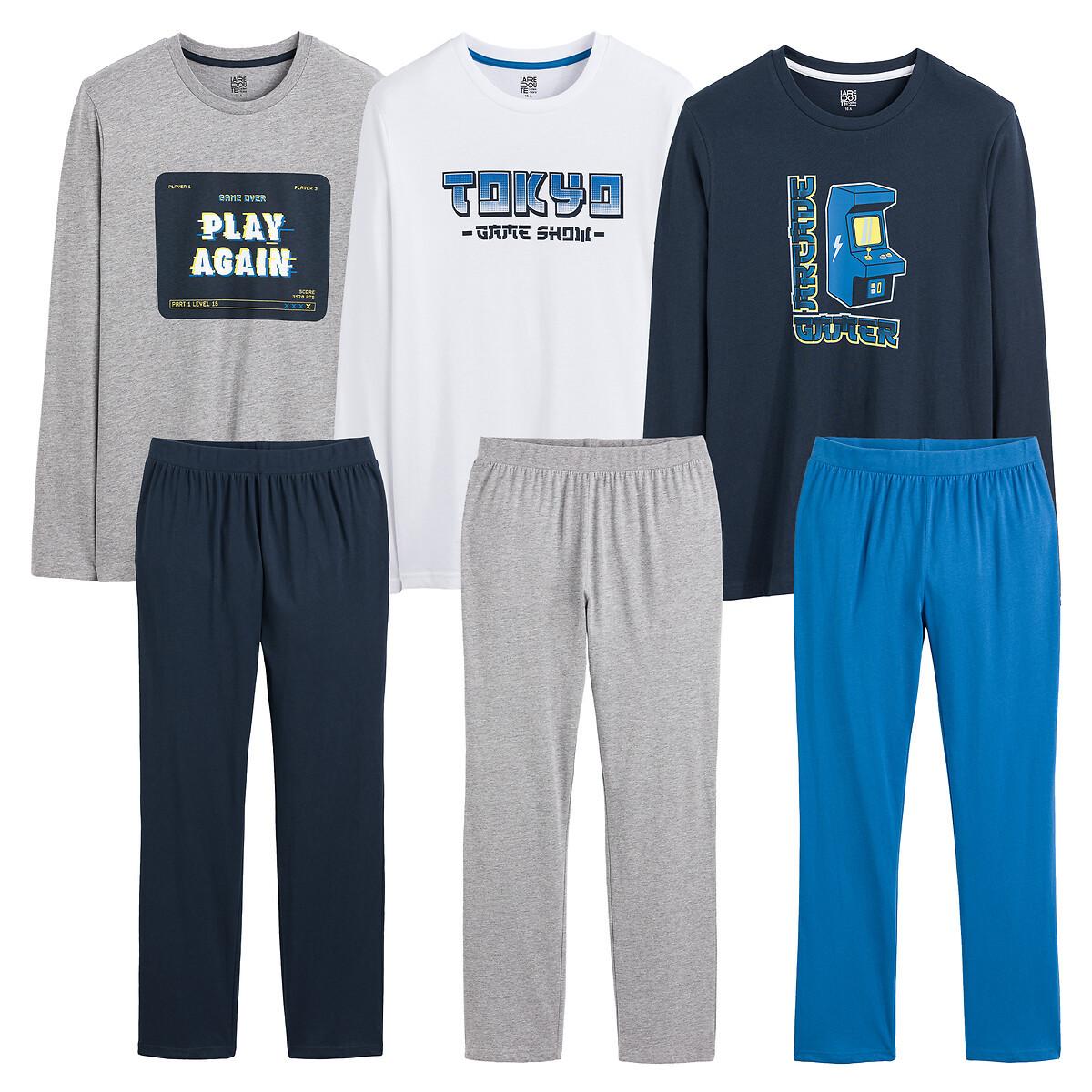 3er-pack Pyjamas Mit Arcade-motiven Jungen Blau 12A von La Redoute Collections