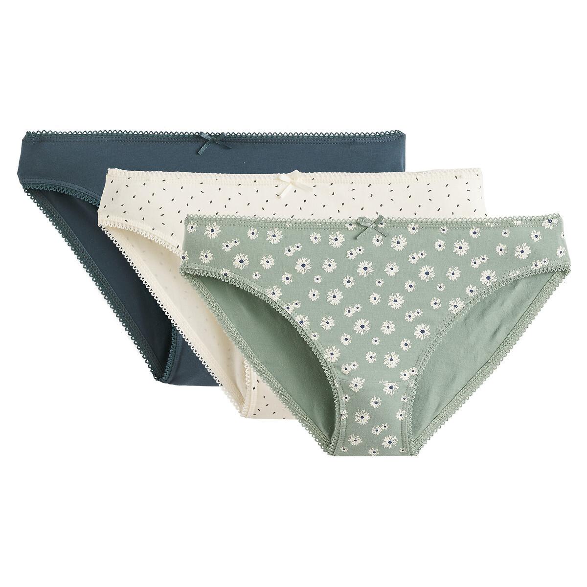 3er-pack Slips Damen Weiss Bedruckt 33/34 von La Redoute Collections