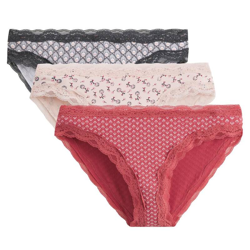 3er-pack Slips Damen Weiss Bedruckt 42 von La Redoute Collections