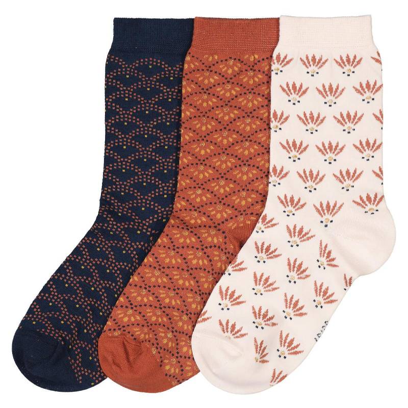 3er-pack Socken Mit Art-déco-muster Damen Weiss Bedruckt 35-37 von La Redoute Collections