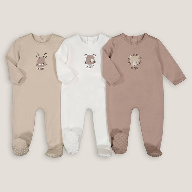 3er-pack Strampler Aus Baumwolle Unisex Braun 0-3M von La Redoute Collections