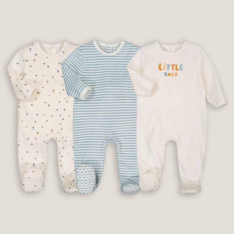 3er-pack Strampler Aus Samt Unisex Beige 0-3M von La Redoute Collections