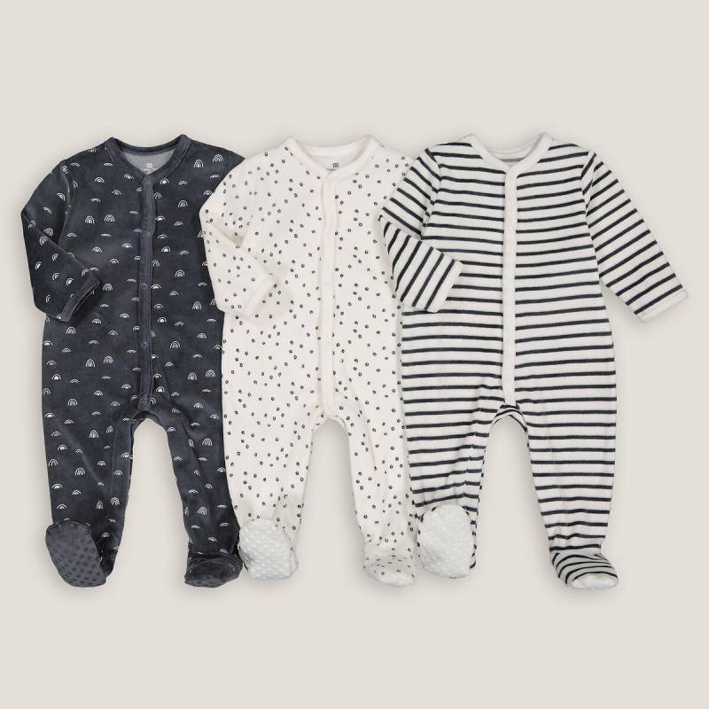 3er-pack Strampler Aus Samt Unisex Beige 9M von La Redoute Collections