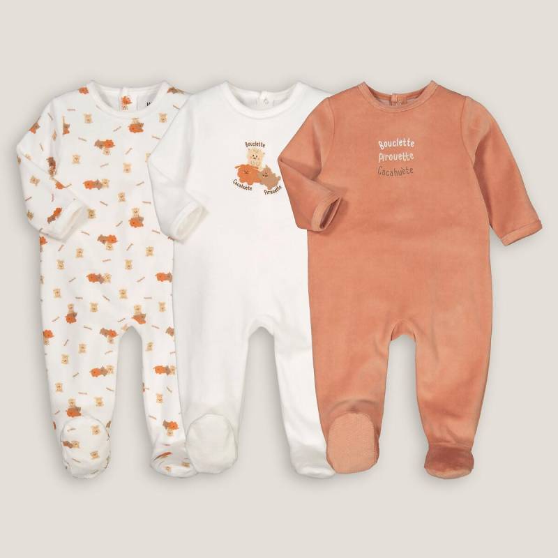 3er-pack Strampler Aus Samt Unisex Orange 0-3M von La Redoute Collections