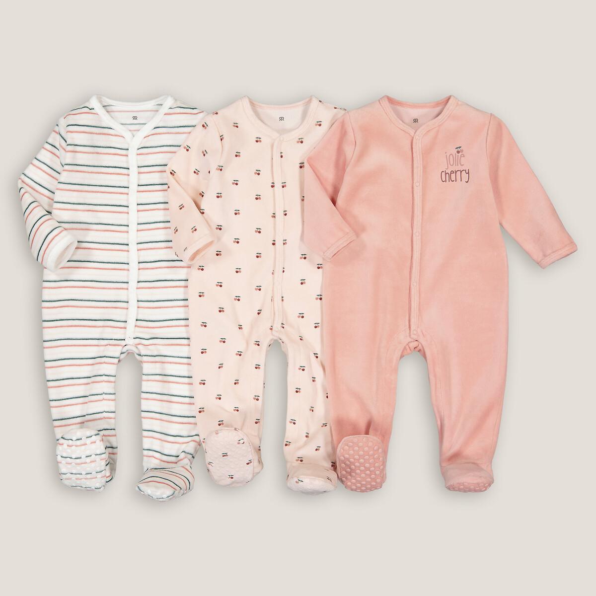 3er-pack Strampler Aus Samt Unisex Rosa 86 von La Redoute Collections