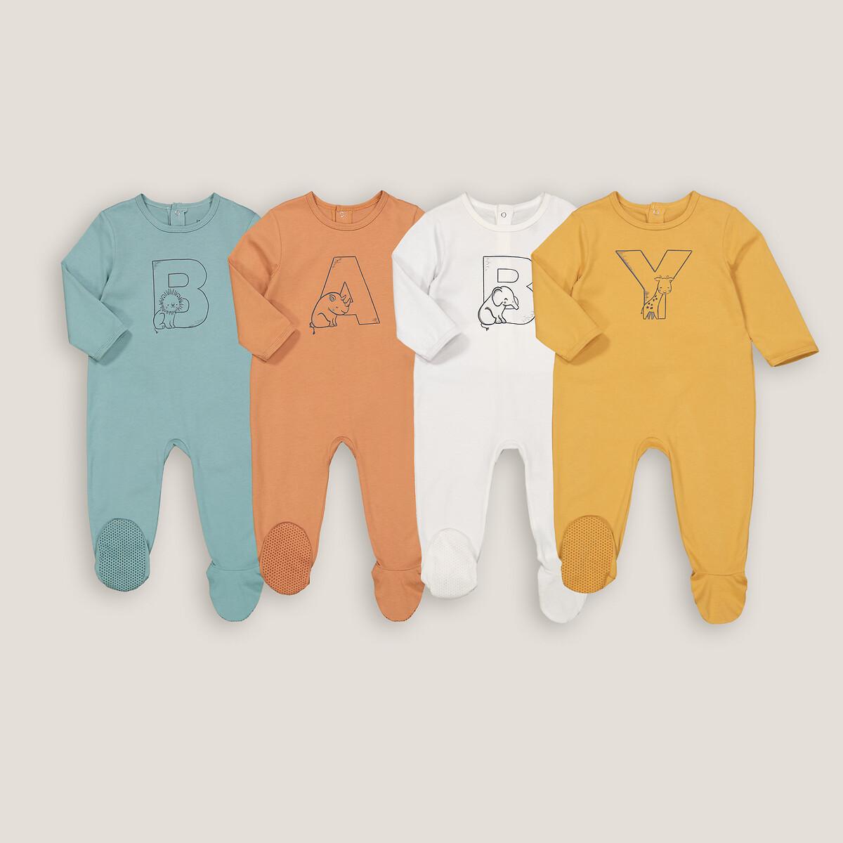 4er-pack Strampler Mit Fuss Unisex Blau 18M von La Redoute Collections