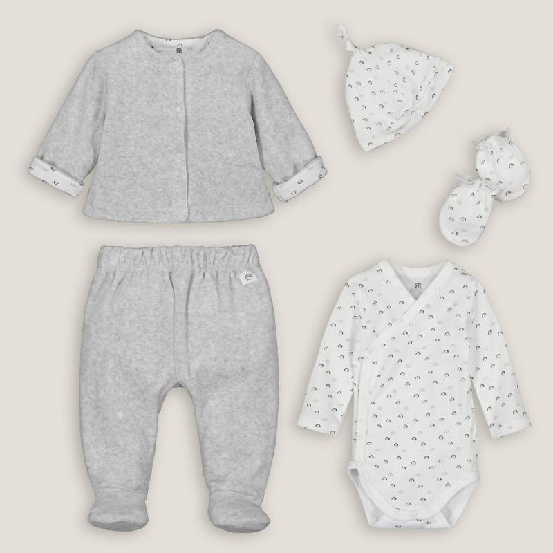 5-teilige Erstlingsausstattung Unisex Weiss 0-3M von La Redoute Collections