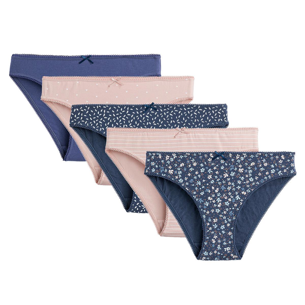 5er-pack Slips Damen Weiss Bedruckt 42 von La Redoute Collections