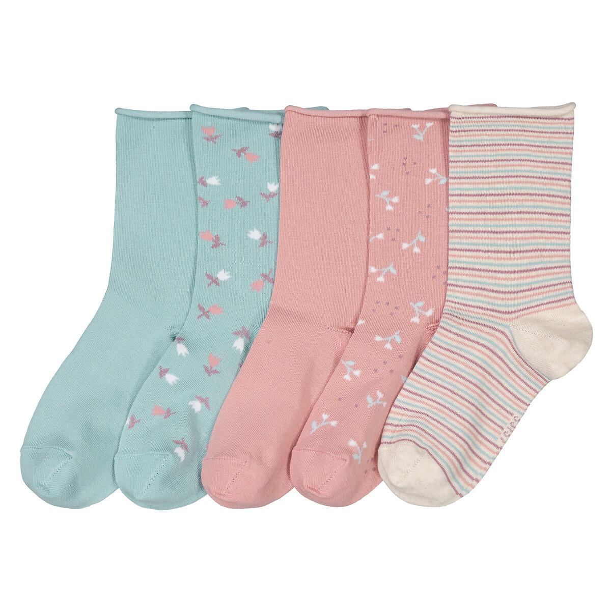 5er-pack Socken In Pastellfarben Damen Weiss Bedruckt 35-37 von La Redoute Collections