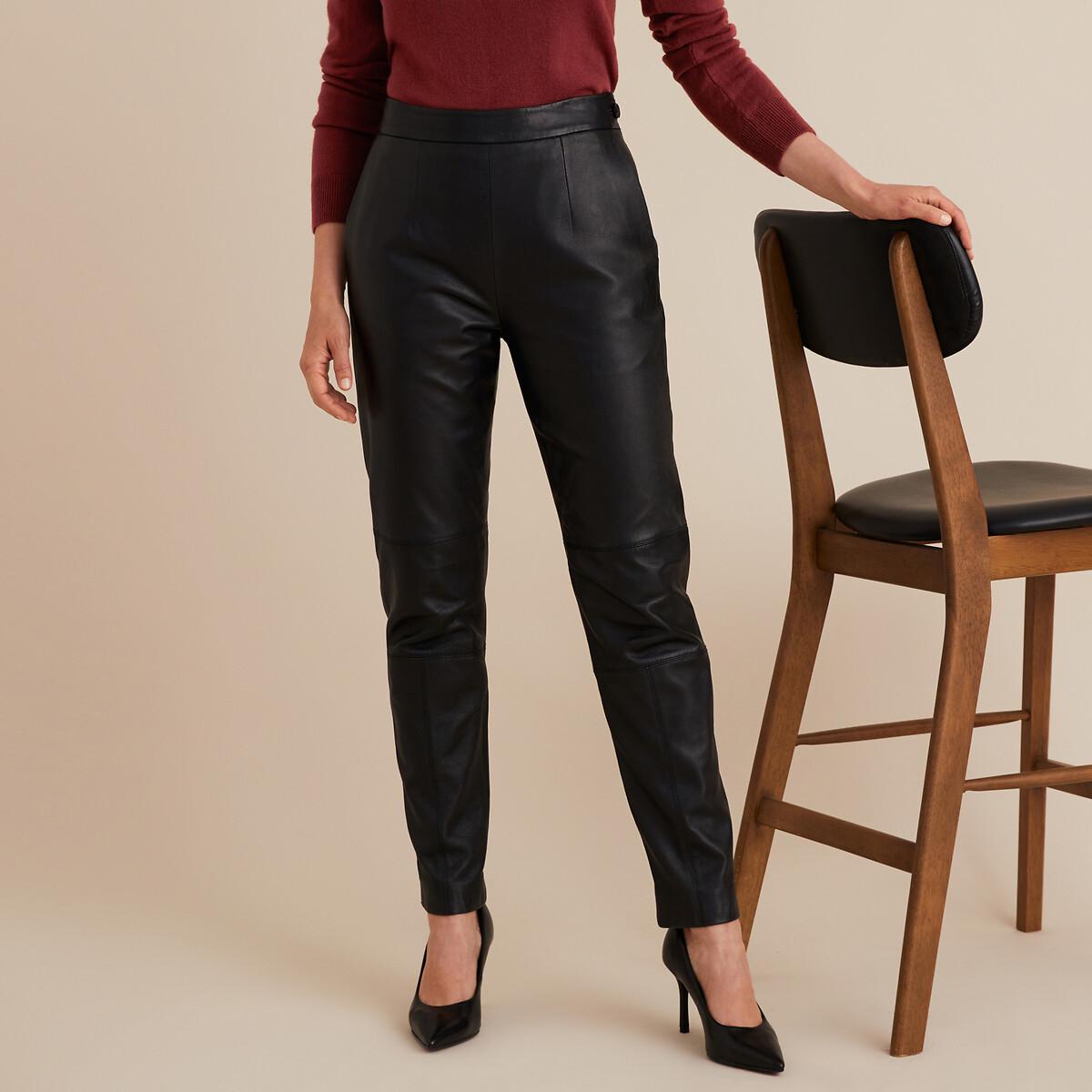 La Redoute Collections - 7/8-Hose aus Schafsleder, für Damen, Schwarz, Größe 42 von La Redoute Collections