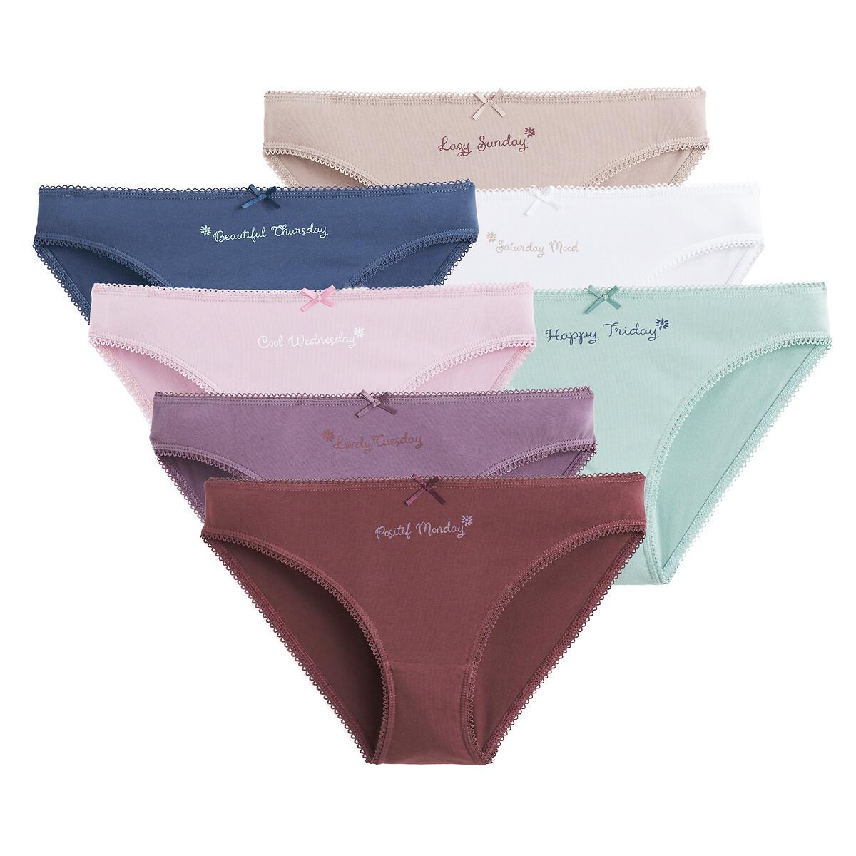 7er-pack Slips Damen Weiss Bedruckt 38 von La Redoute Collections