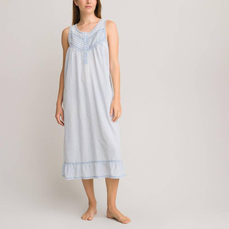 Ärmelloses Nachthemd Aus Bio-baumwolle Damen Blau 34 von La Redoute Collections