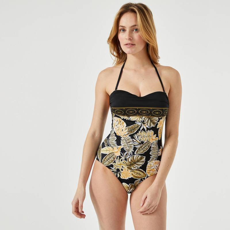 Badeanzug In Bustier-form Damen Grün 34 von La Redoute Collections