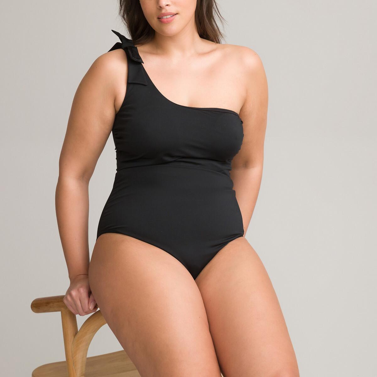 Badeanzug Mit Bauch-weg-effekt Damen Schwarz 46 von La Redoute Collections