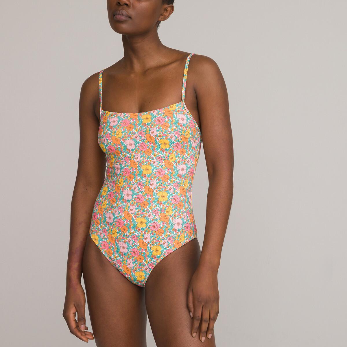 Badeanzug Mit Schwimmerrücken Liberty Fabrics Damen Multicolor 32 von La Redoute Collections