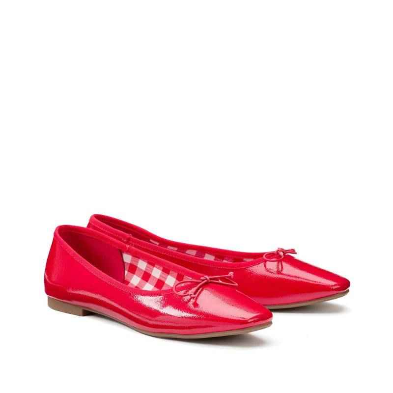 Ballerinas In Lackoptik Damen Rot 36 von La Redoute Collections