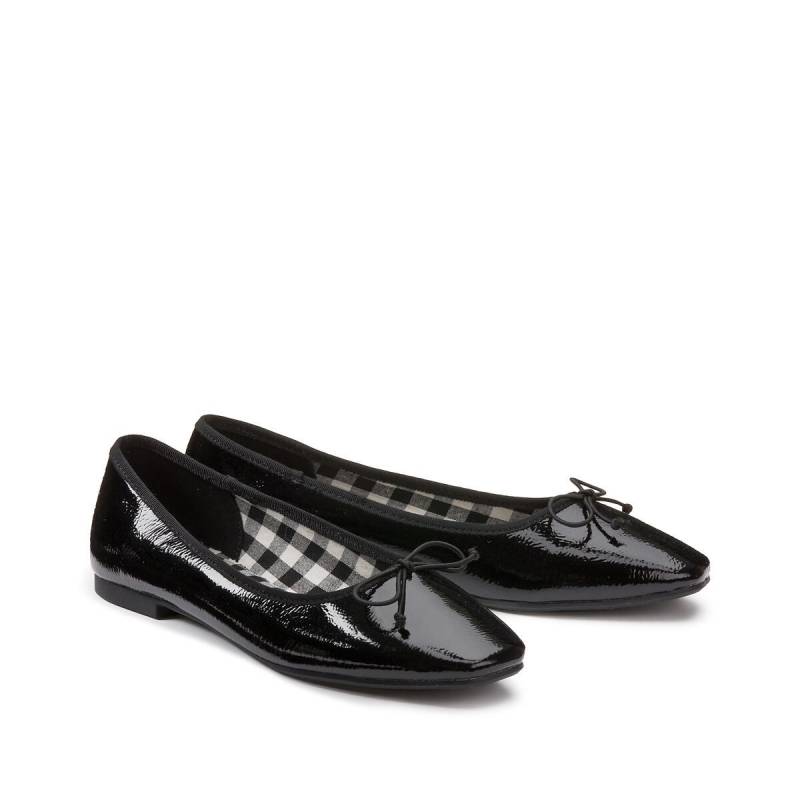 Ballerinas In Lackoptik Damen Schwarz 36 von La Redoute Collections