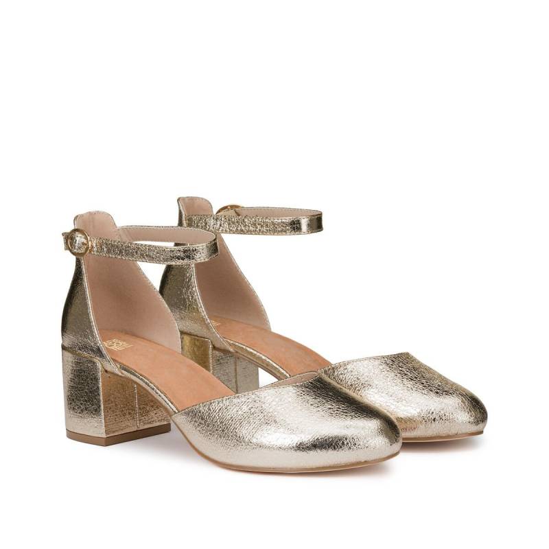 Ballerinas Mit Absatz Damen Gold 40 von La Redoute Collections