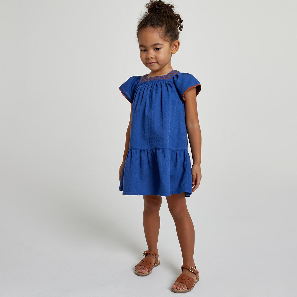 Baumwollkleid Mit Stickereien Unisex Blau 12 mese von La Redoute Collections