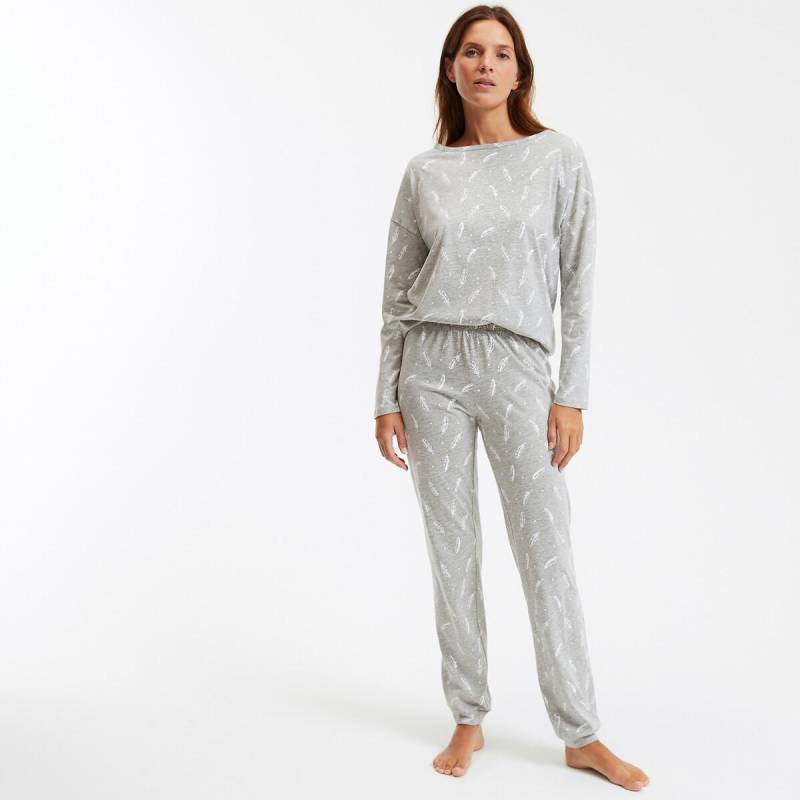 SO'HOME - Bedruckter Pyjama, für Damen, Grau, Größe 46 von SO'HOME