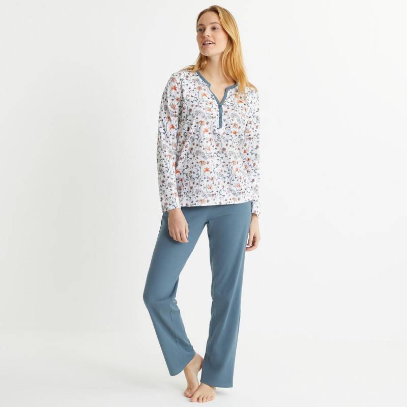 Bedruckter Pyjama Mit Langen Ärmeln Damen Multicolor 33/34 von La Redoute Collections