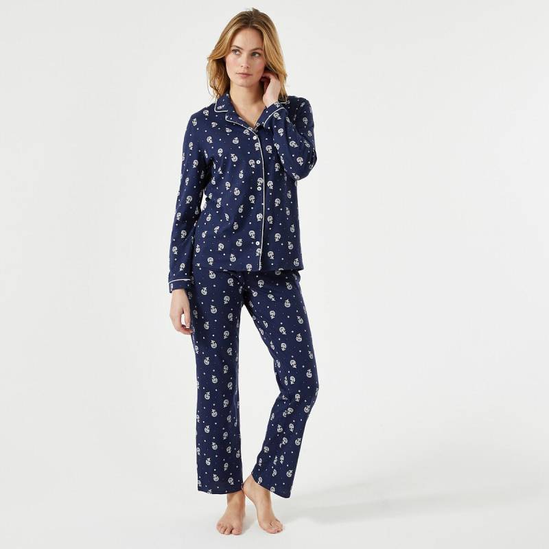 Bedruckter Pyjama Mit Langen Ärmeln Damen Weiss Bedruckt 33/34 von La Redoute Collections