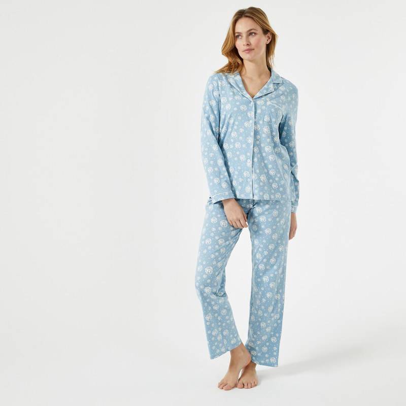 Bedruckter Pyjama Mit Langen Ärmeln Damen Weiss Bedruckt 33/34 von La Redoute Collections