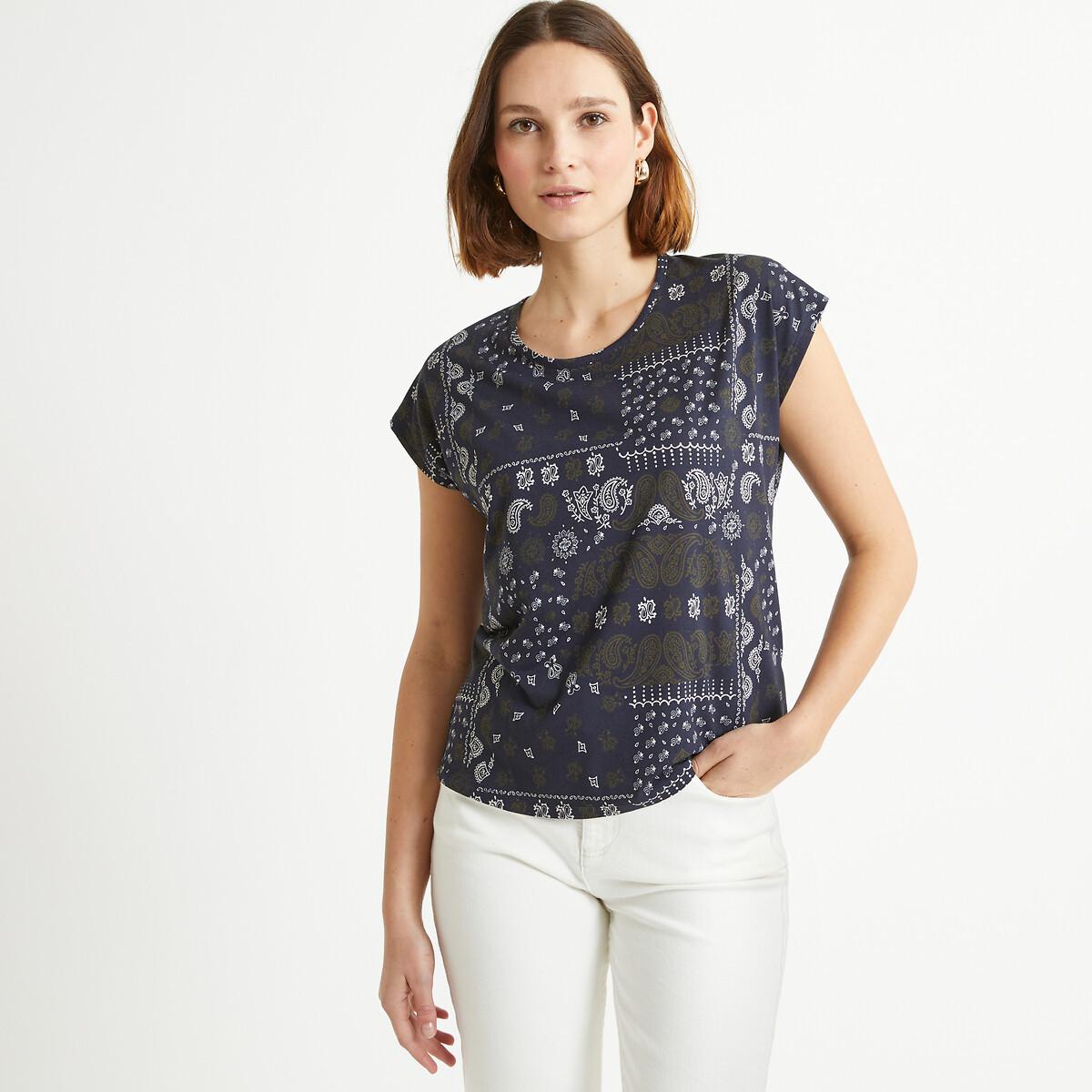 Bedrucktes T-shirt Damen Blau 42 von La Redoute Collections