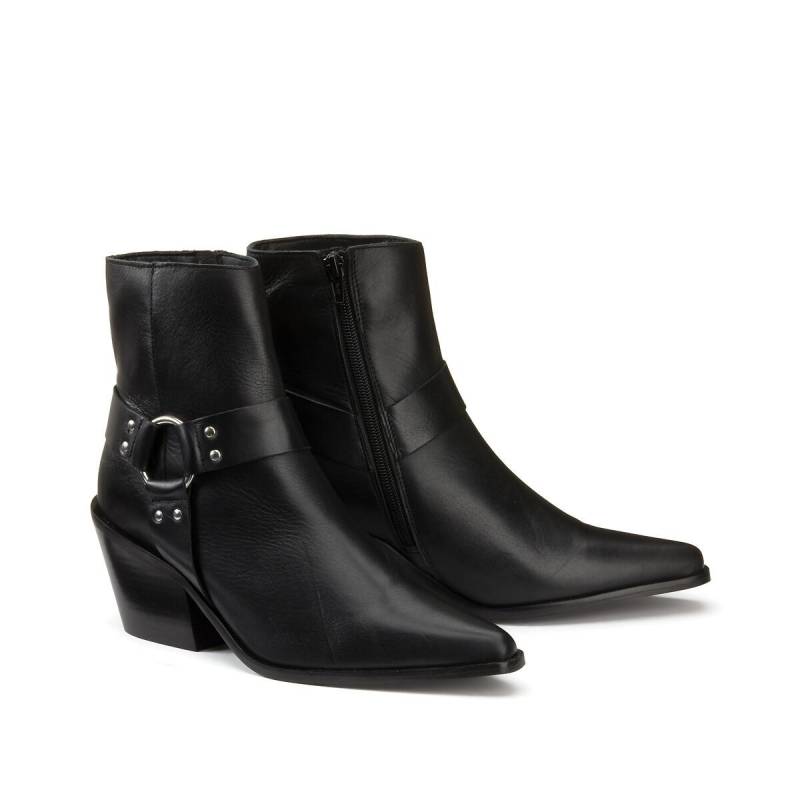 Biker-boots Im Western-look Damen Schwarz 40 von La Redoute Collections