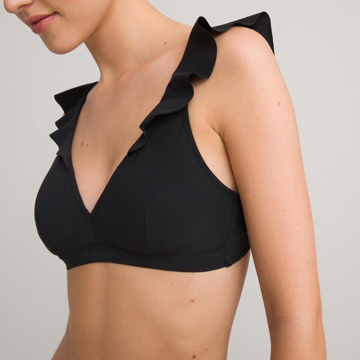 La Redoute Collections - Bikini-Oberteil in Foulard-Form, für Damen, Schwarz, Größe 34 von La Redoute Collections