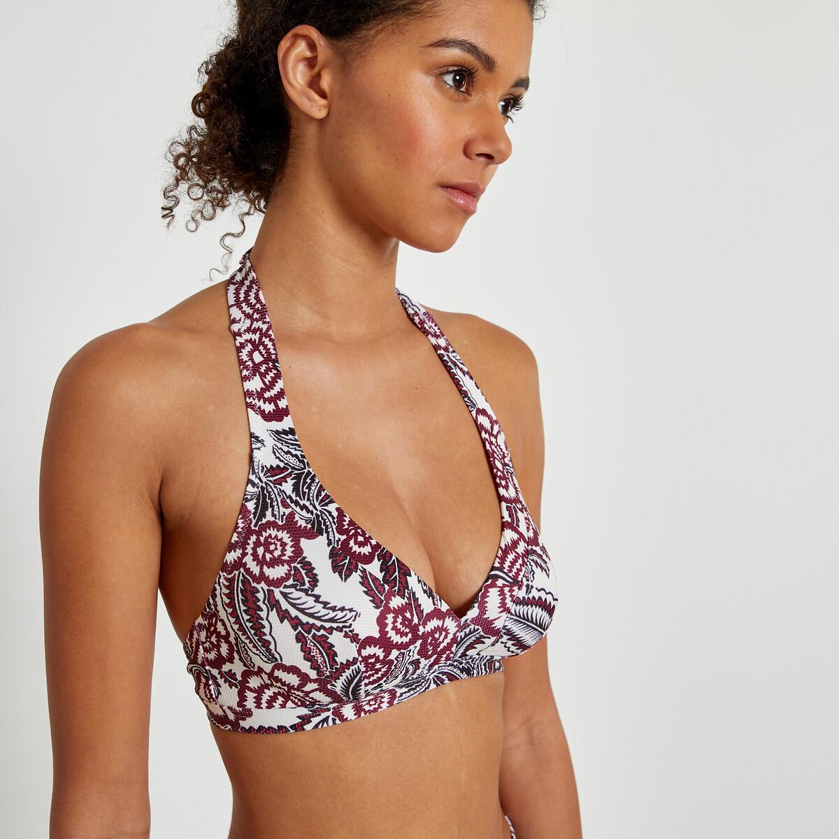 Bikini-oberteil In Foulard-form Unisex Weiss Bedruckt 32 von La Redoute Collections