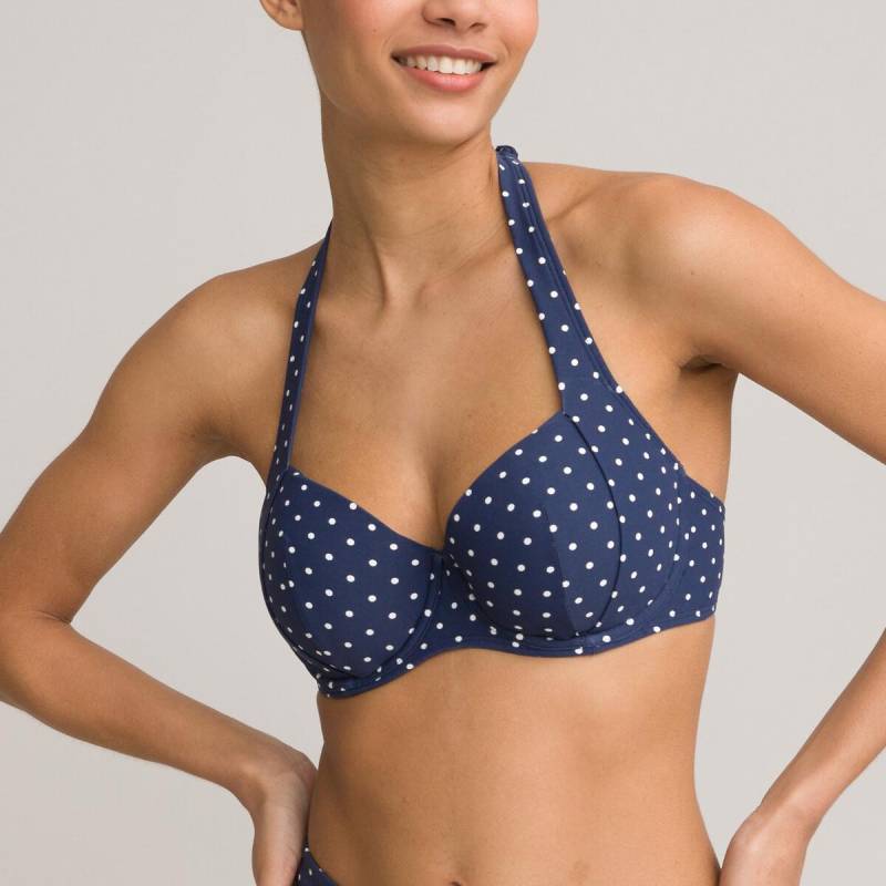 Bikini-oberteil In Full-cup-form Unisex Weiss Bedruckt D/85 von La Redoute Collections