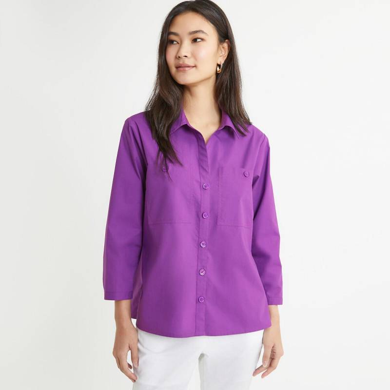 Bluse Aus Reiner Baumwolle Damen Violett 34 von La Redoute Collections