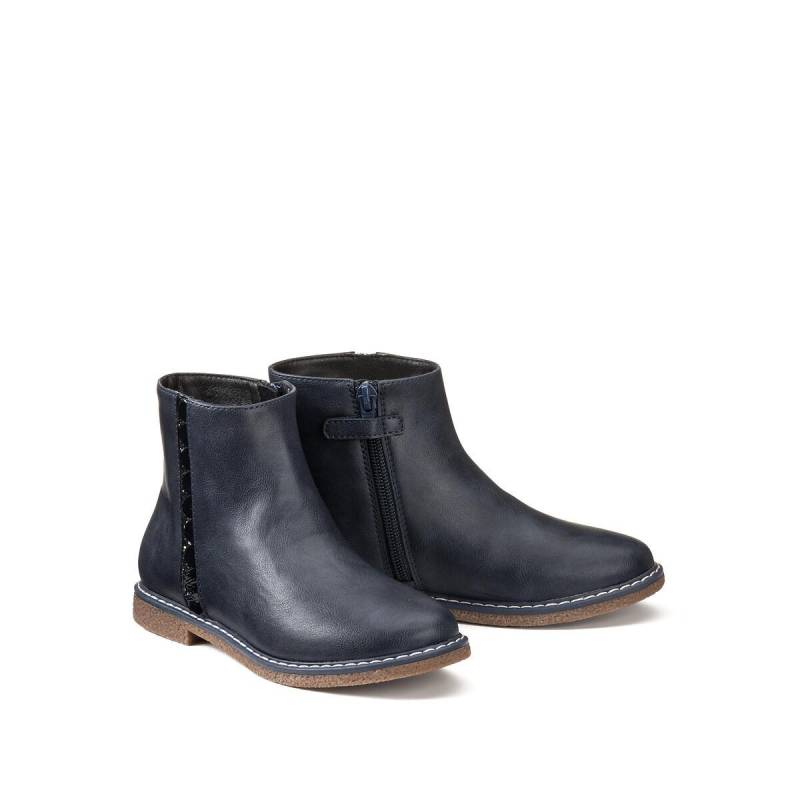 Boots Mit Reissverschluss Damen Blau 27 von La Redoute Collections