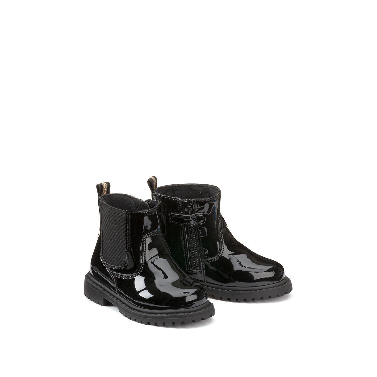 Boots Mit Reissverschluss Damen Schwarz 21 von La Redoute Collections