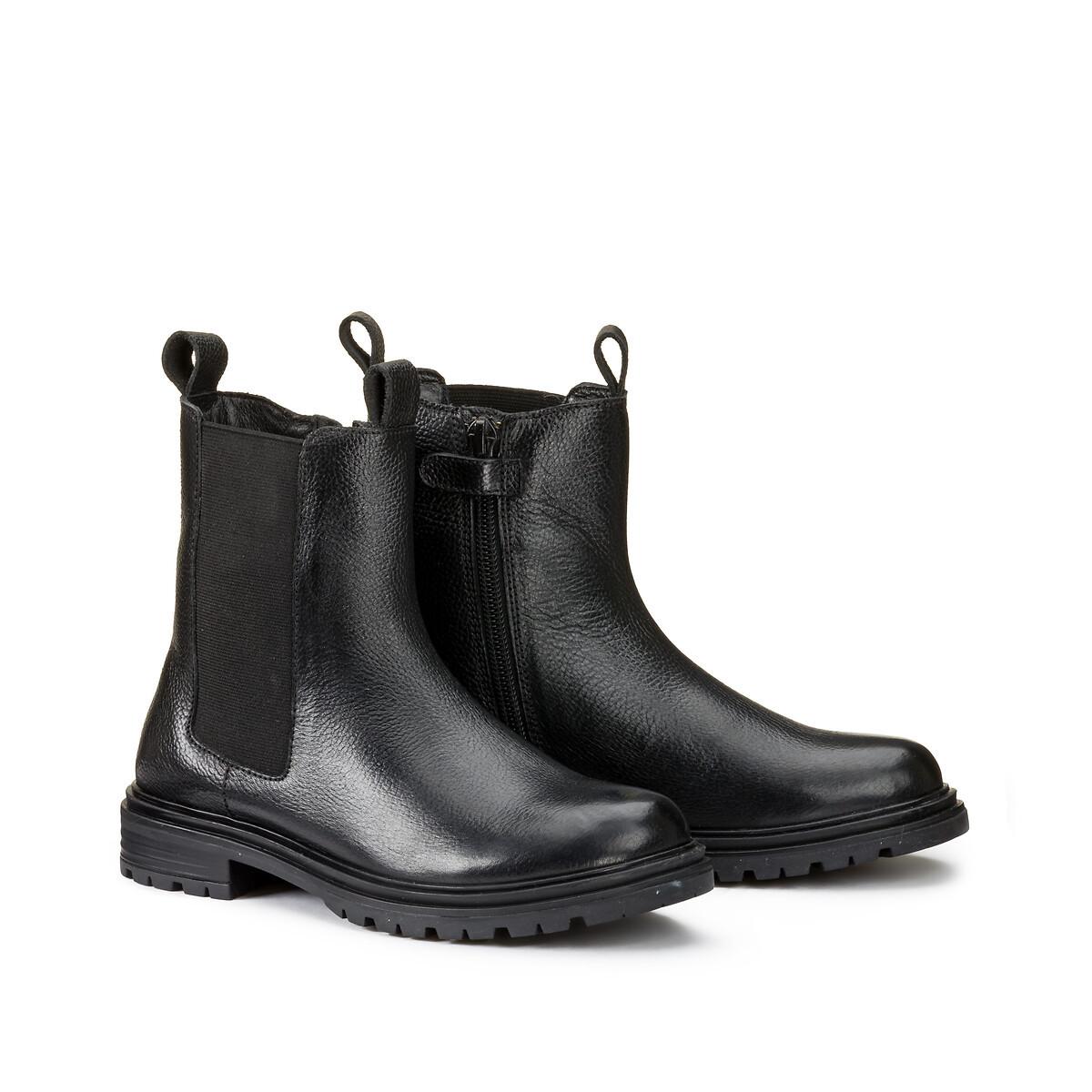 La Redoute Collections - Hohe Boots mit Reissverschluss, für Damen, Schwarz, Größe 28 von La Redoute Collections