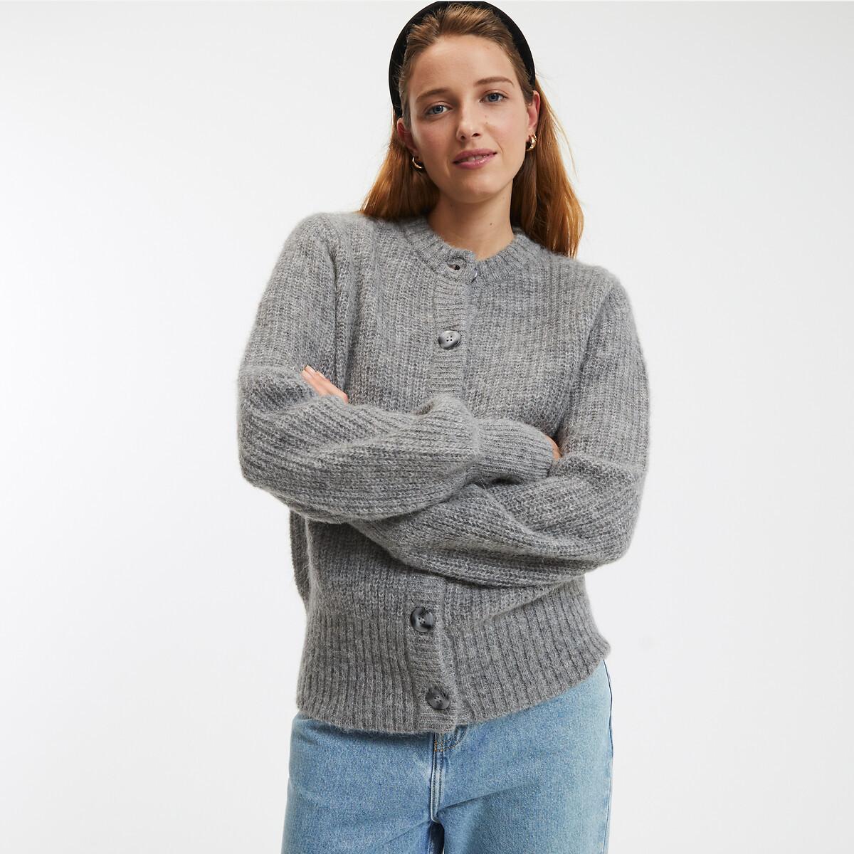 La Redoute Collections - Signature Cardigan AMBROISE, für Damen, Grau, Größe S von La Redoute Collections