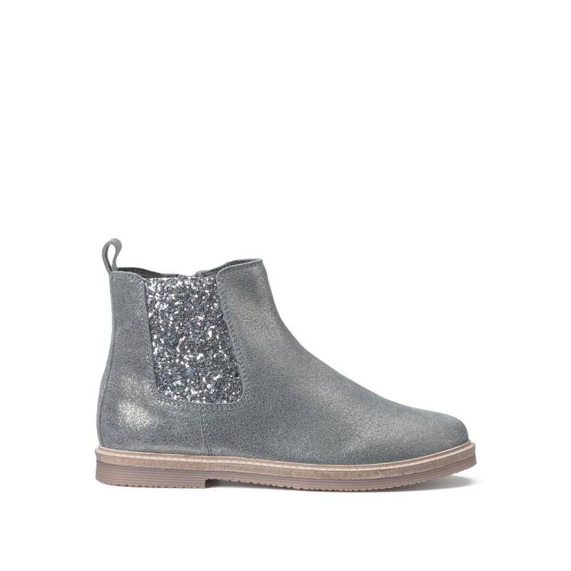 Chelsea-boots Aus Leder Damen Grau 34 von La Redoute Collections