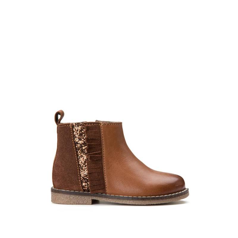 Chelsea-boots Aus Leder Unisex Braun 19 von La Redoute Collections