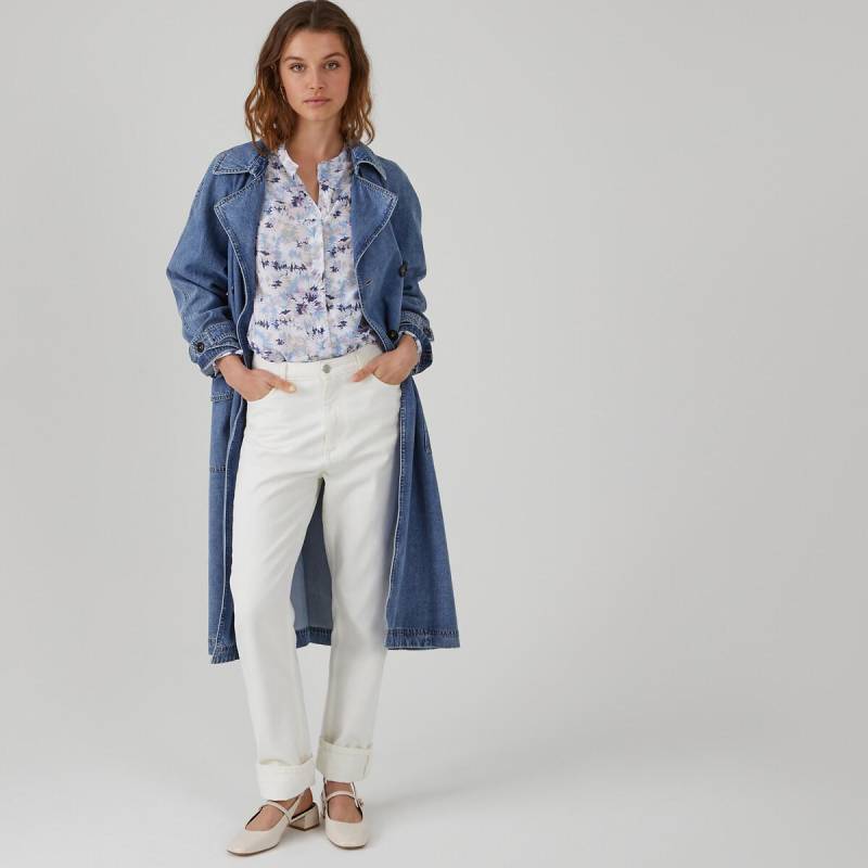 Denim-trenchcoat Aus Lyocell/baumwolle Damen Blau M von La Redoute Collections