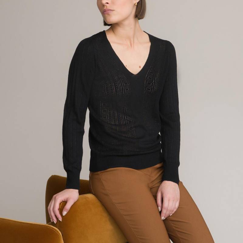 Feinstrickpullover Damen Schwarz 38 von La Redoute Collections