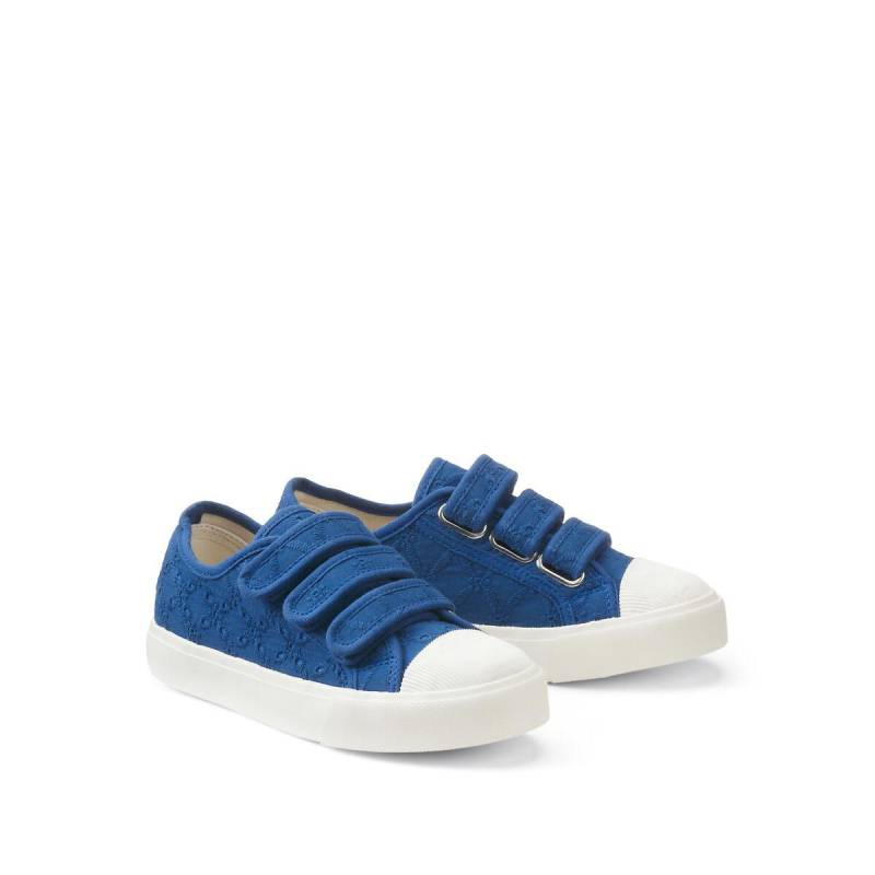 Flache Canvas-sneakers Mit Lochstickerei Unisex Blau 27 von La Redoute Collections