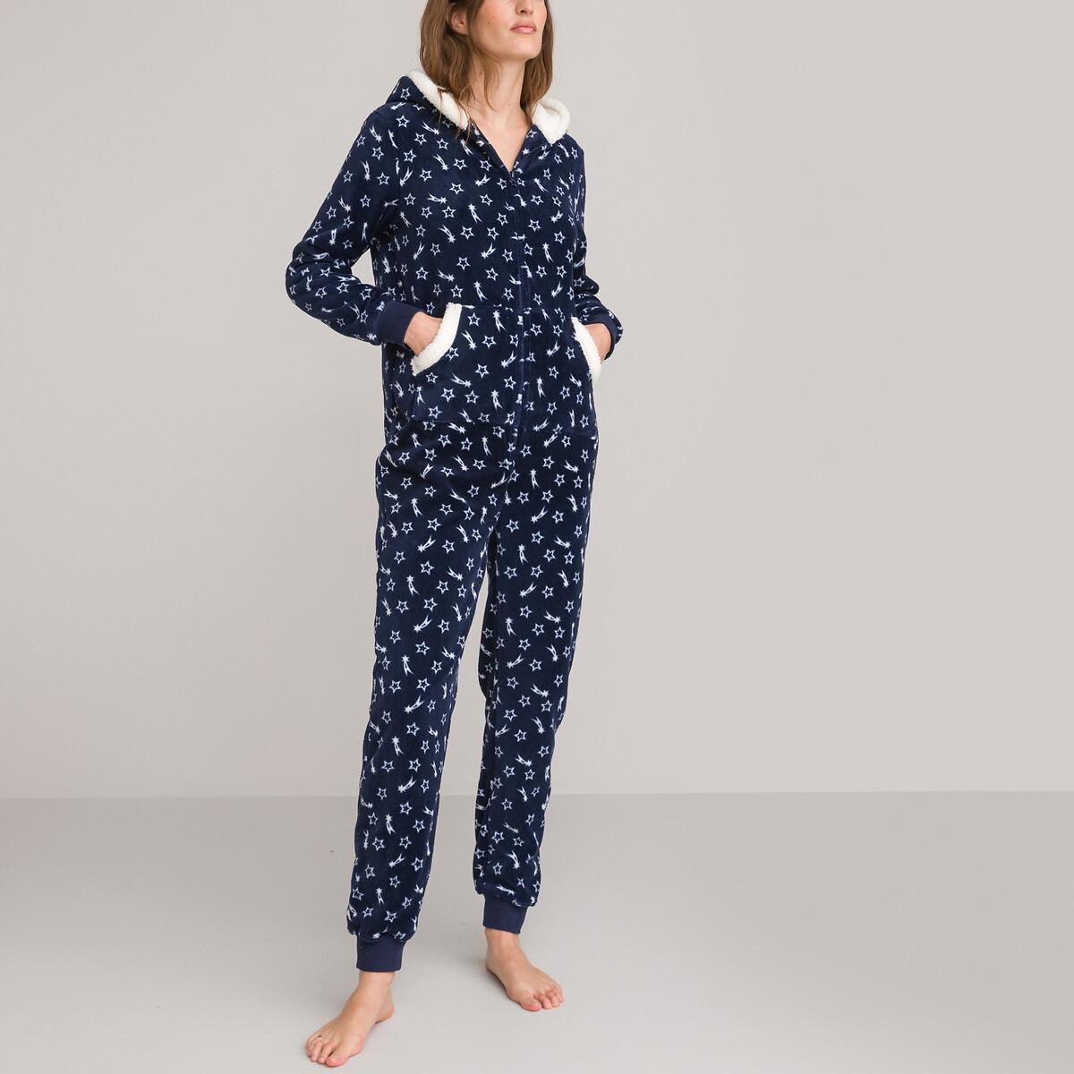 Fleece-onesie Mit Sternenprint Damen Blau 33/34 von SO'HOME