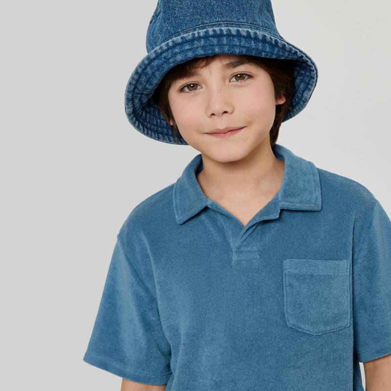 Frottee-poloshirt Mit Kurzen Ärmeln Jungen Blau 12A von La Redoute Collections