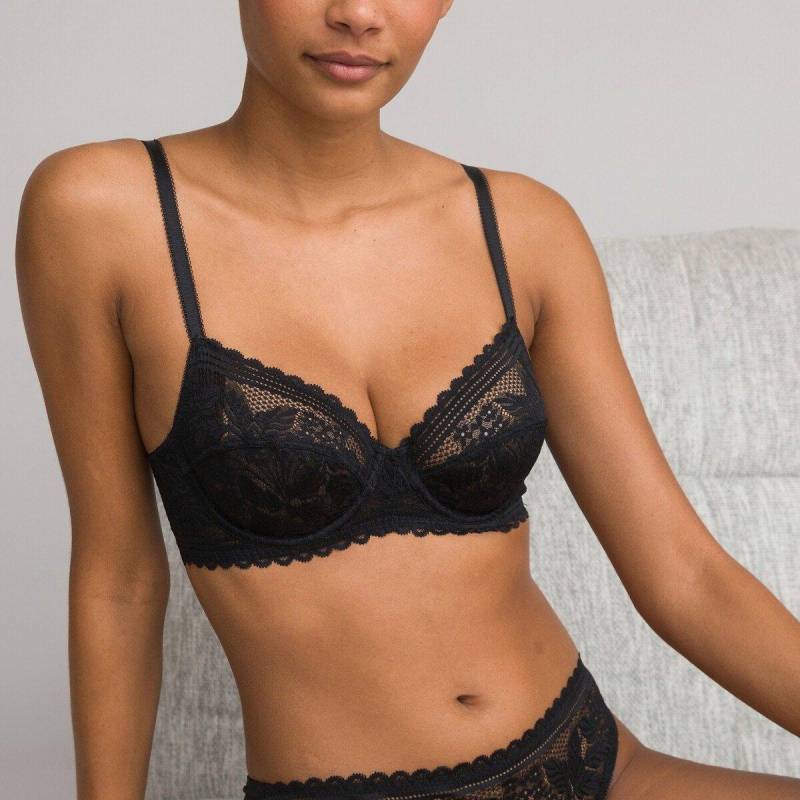 Full-cup-bh Signature Jeanne Aus Spitze Damen Schwarz D/80 von La Redoute Collections