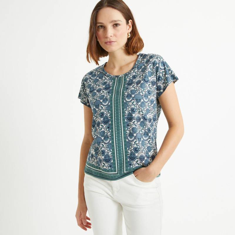 Geblümtes T-shirt Damen Blau 38 von La Redoute Collections