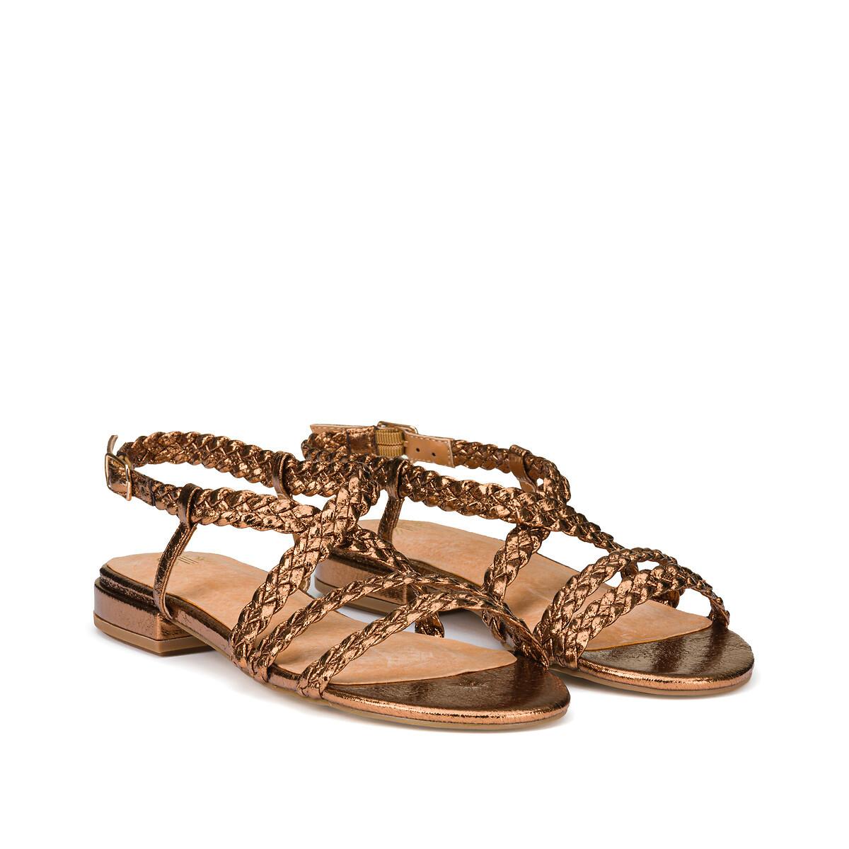 Geflochtene Sandalen Damen Braun 39 von La Redoute Collections