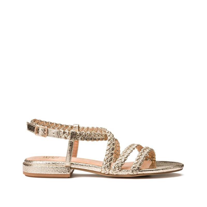 Geflochtene Sandalen Damen Gold 36 von La Redoute Collections