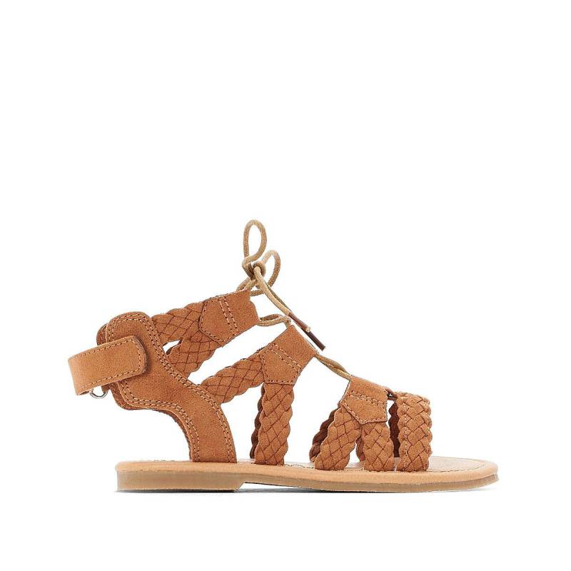 Geflochtene Sandalen Mit Schnürung Damen Braun 28 von La Redoute Collections