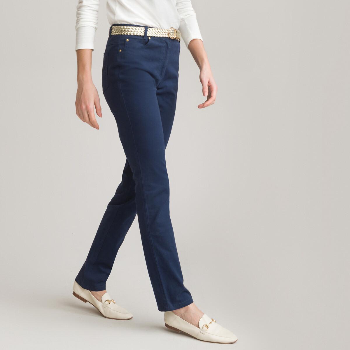 Gerade Five-pocket-hose Aus Baumwoll-stretch Damen Blau 36 von La Redoute Collections